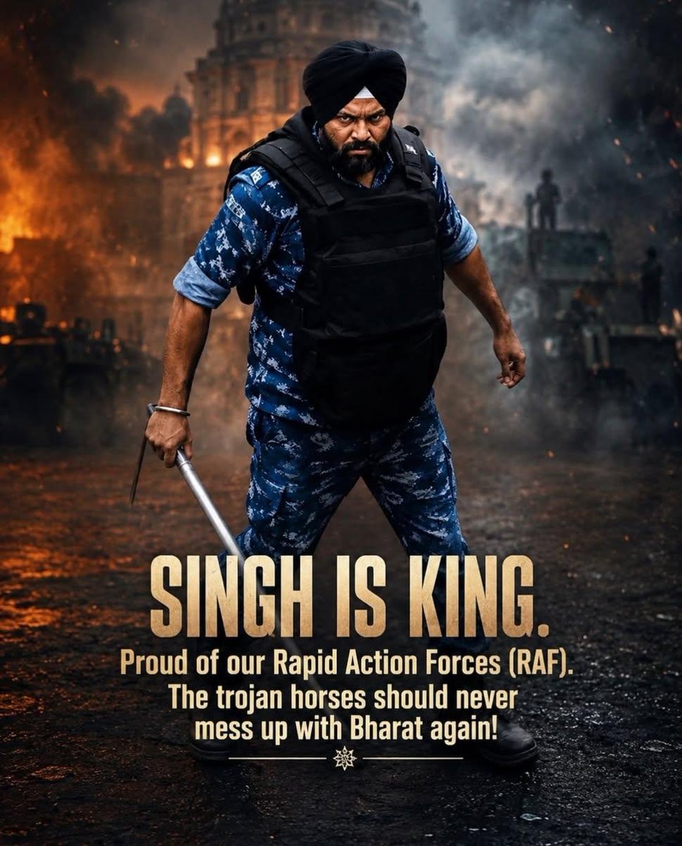 Comiccs4fun's tweet photo. Proud of our Rapid Action Forces (RAF). The trojan horses should never mess up with Bharat again! https://t.co/YicQF9HPIL
