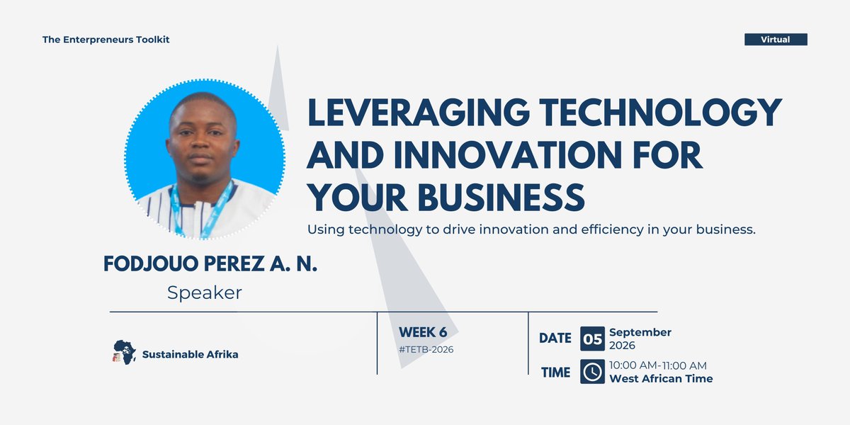Susafrikaorg's tweet photo. Episode 6
Technology doesn't replace entrepreneurs.
It empowers better ones.
Explore how AI, automation, and digital tools can strengthen your business.
📅 5 Sept
🔗 Register: https://t.co/GG4UgVDFpb
#ET20 #AI https://t.co/77avxHRD5M