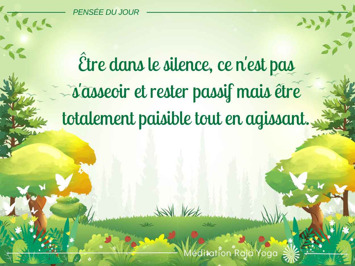 RajaYogaMedit's tweet photo. #penséedujour #inspiration #citations

#silence #conscience #rajayoga #spiritualite #seminaire #meditation #paix #bonheur #forceintérieure #réalisationdesoi #Dieu #âme #maitrisedesoi #positivité #Amour 

Tous nos programmes sur:
https://t.co/f0teYmgAv9 https://t.co/8T0m5kC0Oh