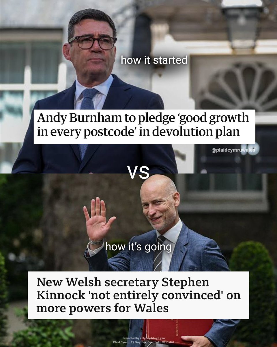 Plaid_Cymru's tweet photo. Is the new Secretary of State for Wales undermining his own Prime Minister’s commitment to empowering communities through devolution, or do these ambitions just stop at the Welsh border? https://t.co/WGe9hQuP9w