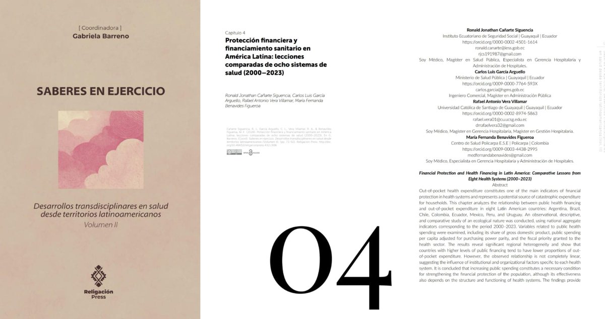 RCANARTES's tweet photo. 📚 Nuevo capítulo publicado.

Un aporte sobre financiamiento sanitario y protección financiera en América Latina.

https://t.co/M9w9rOXTSU https://t.co/CgkhE77XIi