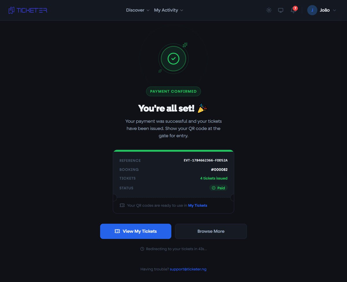 Sam_Ifesi's tweet photo. Building Ticketer taught me that the hardest part of a product is rarely the part users see.
A few months ago, I went deep into Paystack integration for Ticketer, the ticketing platform I'm building. On the surface, it sounds simple: let people pay for event tickets. In reality, https://t.co/THvgHJ9yrW