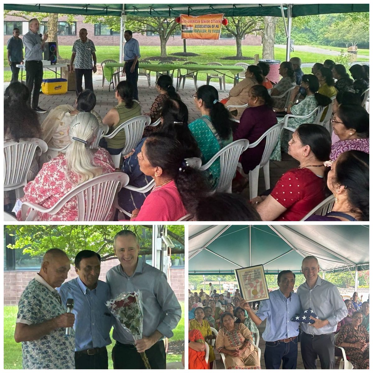 RepBrianFitz's tweet photo. It was an honor to spend Saturday afternoon with my friends at the Indo-American Senior Association of Bucks County at their annual Summer Picnic! My sincere thanks for the warm welcome, generous hospitality, and great conversations. 

The IAASABC continues to be such an important pillar of Bucks County—preserving cherished traditions, strengthening civic and cultural ties, and creating a lasting sense of fellowship across generations. I am deeply grateful for your friendship, your wisdom, and the many ways you continue to enrich our community.
