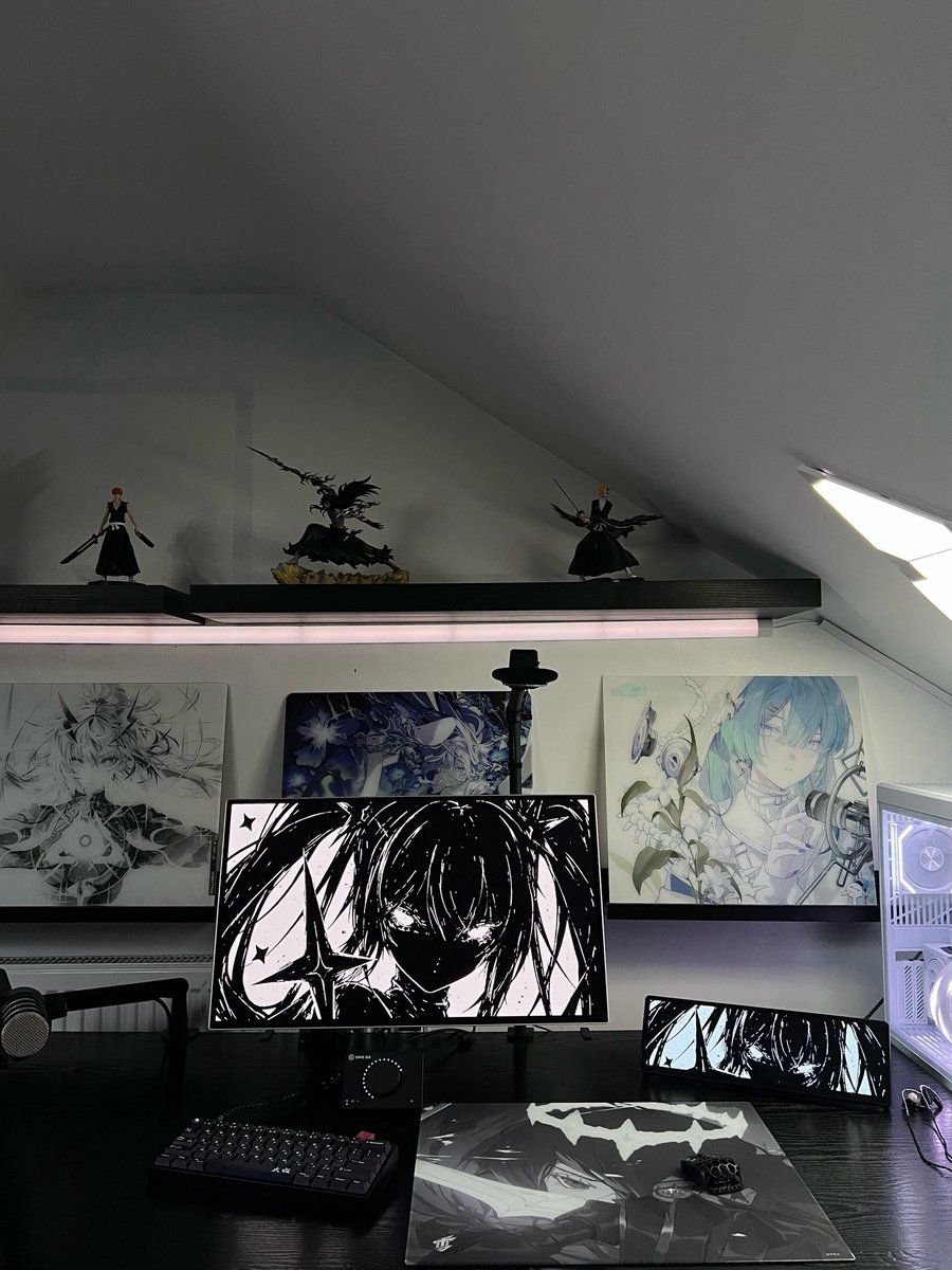 mercysbedroom's tweet photo. Yuki Aim Monokuro #desksetup https://t.co/iAZ2m7gkKj
