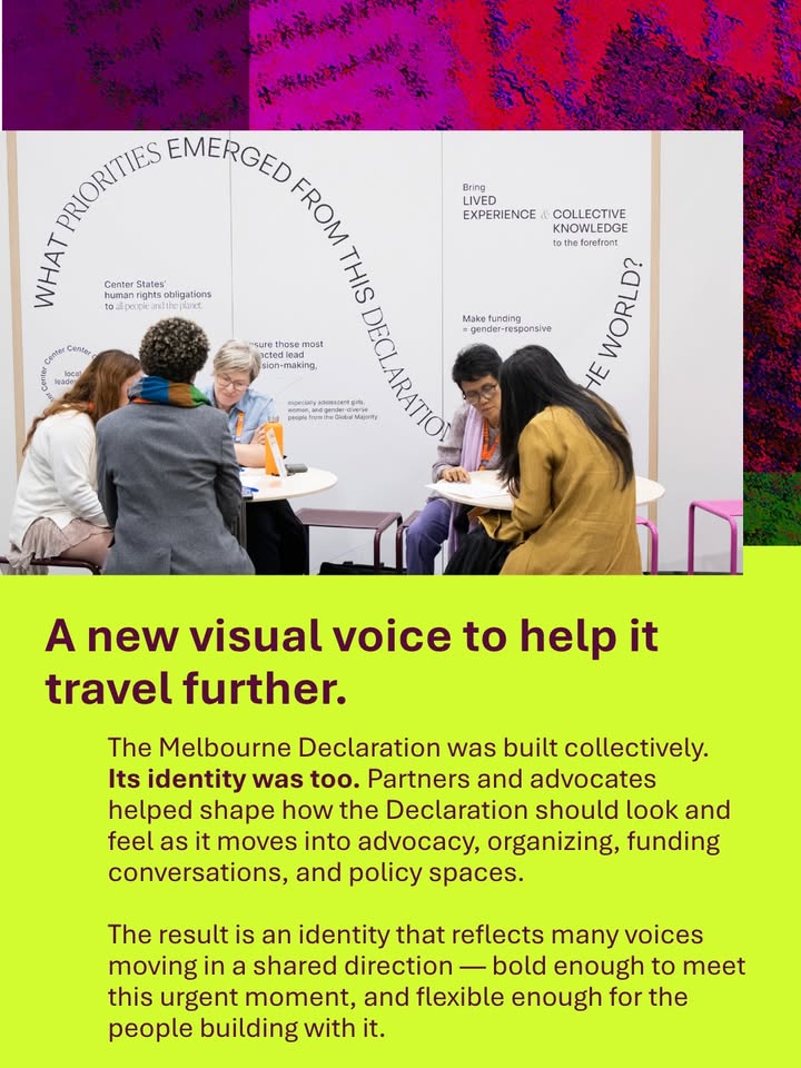 WomenDeliver's tweet photo. Built by many, owned by all of us. More than 900 people shaped the #MelbourneDeclaration through 50+ global consultations. Now, it’s gaining support as a shared standard for accountability, rights, and action. ✍️ Endorse it. Build with it: https://t.co/lCMuBgAkaD https://t.co/2ji5WNnMYS