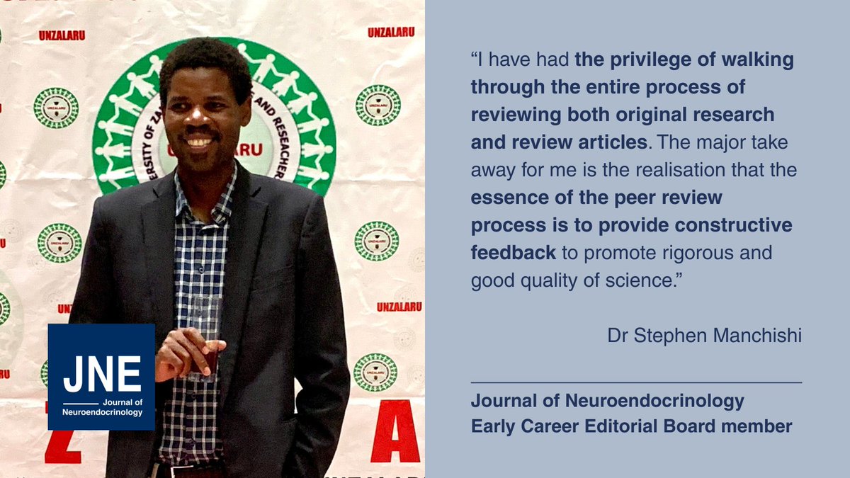 JNE_Editor's tweet photo. "The major take away for me is that the essence of the peer review process is...to promote rigorous and good quality science." - Stephen Manchishi @St_MM2

Read more about our Early Career Editorial Board benefits:

https://t.co/rCCDNrqzdj

The next enrolment opens soon! https://t.co/48fe7IE1me