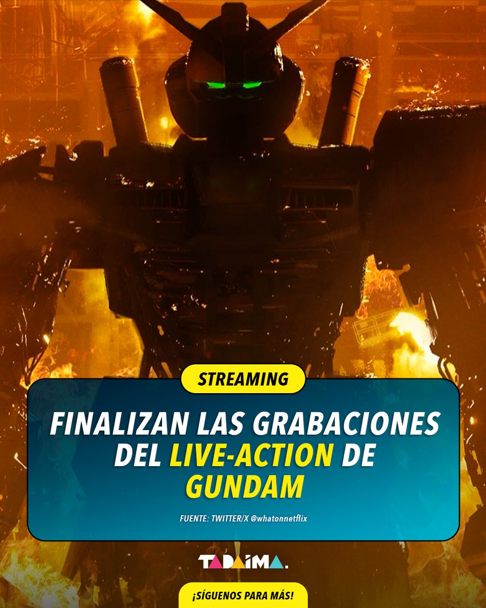 TadaimaMx's tweet photo. ¡No es un sueño! El live-action de Gundam está cada vez más cerca. 🫣🤭🤖

La producción ha anunciado que las grabaciones han terminado; ahora entra en fase de posproducción. https://t.co/cry4QcUPHv