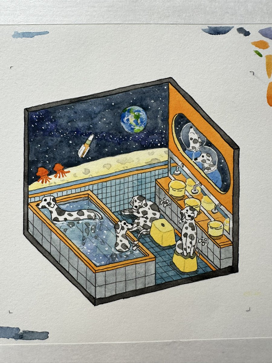 enyahonami's tweet photo. Space Dog https://t.co/coymxasaQF