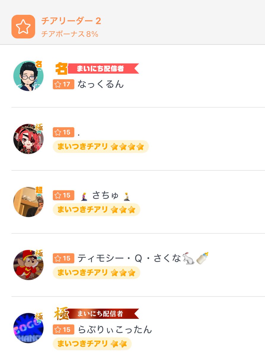 Usako_0112's tweet photo. 今期もチアリ取ってくれた人達ありがとう͈ ᴗ̀ ̫ᴗ́ ͈これからもたくさん仲良くしてくだちゃい🫶 #ミラティブ https://t.co/dRPKvzmoAz