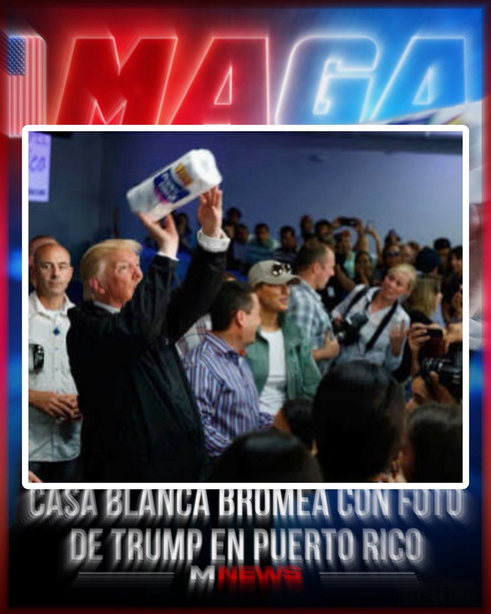Moluskein's tweet photo. La Casa Blanca publicó esta foto simulando que el presidente Donald Trump es la carátula de NBA2K, bromeando con la vez que Trump tiró papel toalla en una iglesia a damnificados del Huracán María en Puerto Rico.

#MoluscoNews https://t.co/pi6SVKsOzI