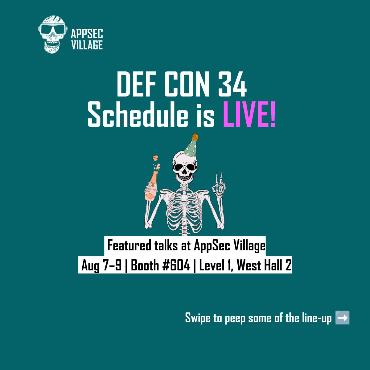 AppSec_Village's tweet photo. The @defcon 34 @AppSec_Village schedule is live 🔥

Three days of talks, workshops, PODs, Arsenal and Fix the Flag.

Here are a few sessions to put on your list 🧵

📍 Booth #604 · Level 1 · West Hall 2
📅 Aug 7–9

Full schedule:
https://t.co/xwFcTCJ43x 

#DEFCON34 #AppSecVillage https://t.co/1dsM87CJ0L
