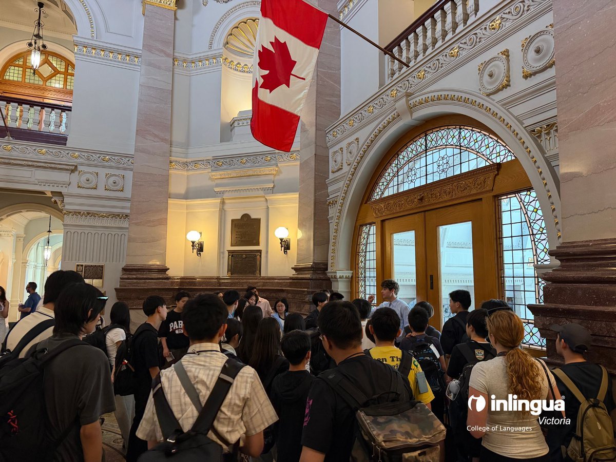 inlinguaVic's tweet photo. Our students had the opportunity to visit the BC Parliament Building in #VictoriaBC where they explored how British Columbia's government works. It was a great day of learning!
#BCParliament #FieldTrip #StudentLearning #Education #ExploreBC #inlinguavictoria #BritishColumbia https://t.co/AO9tVClMdQ