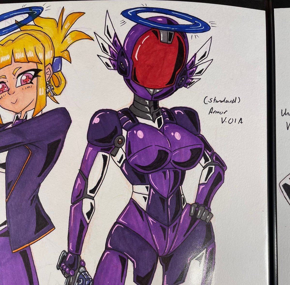 northernjdog's tweet photo. Talia’a revamped Armor! I actually am really proud of how it turned out! Took inspiration from various things like her hair being out! Basically how her armor works is a cross between a magical girl and Iron Man! Her Halo is what lets her fly! https://t.co/wKB1x7ML8d
