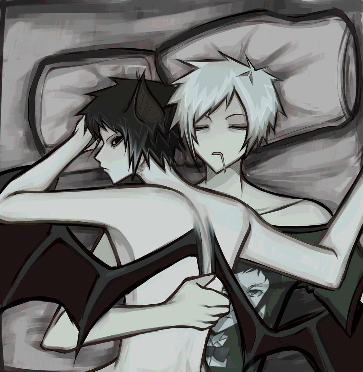 Iloveakutagawa1's tweet photo. Finished! Bat akutagawa x atsushi https://t.co/wE0nPMAmzu