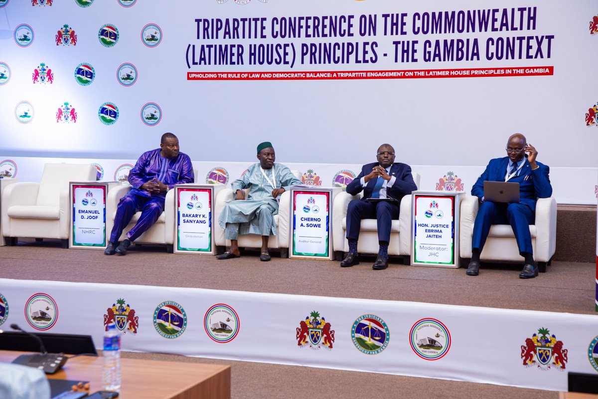 NAOGambia's tweet photo. AG Sowe took part in a panel discussion on the topic: #Governance and #Accountability: Best Practices for Executive Interaction with Independent Oversight Bodies; as part of the Latimer House Principles Conference -which brought together the Executive, Legislature &amp; Judiciary. https://t.co/RcvPJuGXML