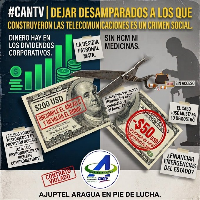 MarcoCeballo's tweet photo. #23Jul Es inaudito elegir entre Comer o Comprar Medicinas por el Recorte de $50. Violación de DDHH. Los #JubiladosCantvEnLucha exigimos que #RestituyanElBono Complemento al Ingreso Mínimo Vital a $200 completos. @Norbey_Marin_ @salaprensaCantv @Beadrian @la_katuar @NeptaliFF https://t.co/j2YVkD6bhp