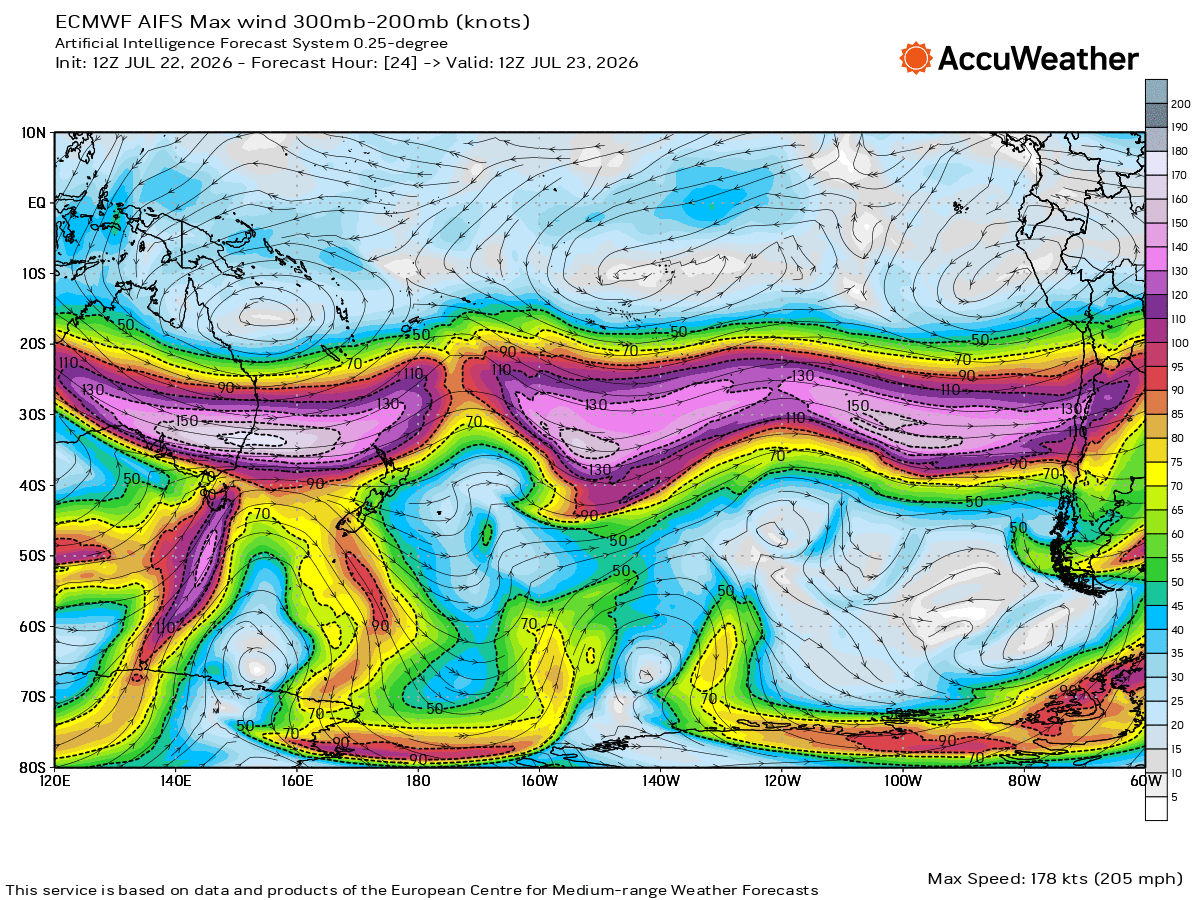 TiempometVx's tweet photo. ⏸️ La pausa será breve. A fines de julio y comienzos de agosto, Chile central podría enfrentar un nuevo episodio de lluvias importantes, impulsado por ríos atmosféricos, ondas Kelvin ecuatoriales y un jet stream más intenso. #Chile #ElNiño https://t.co/ALXaCfIUb9