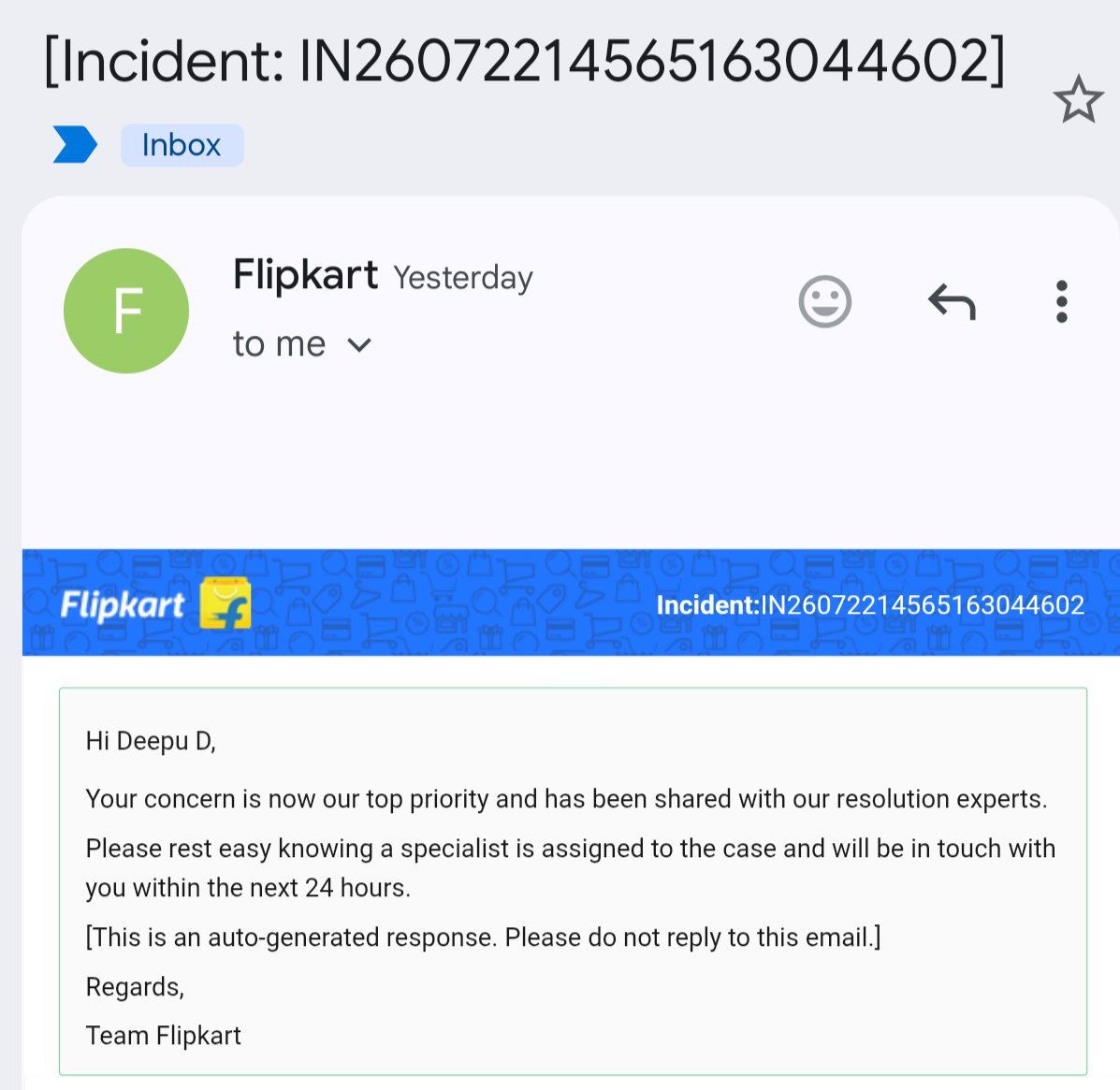 Deepudmysore's tweet photo. @flipkartsupport look at this issue https://t.co/ImSrHp7TEv