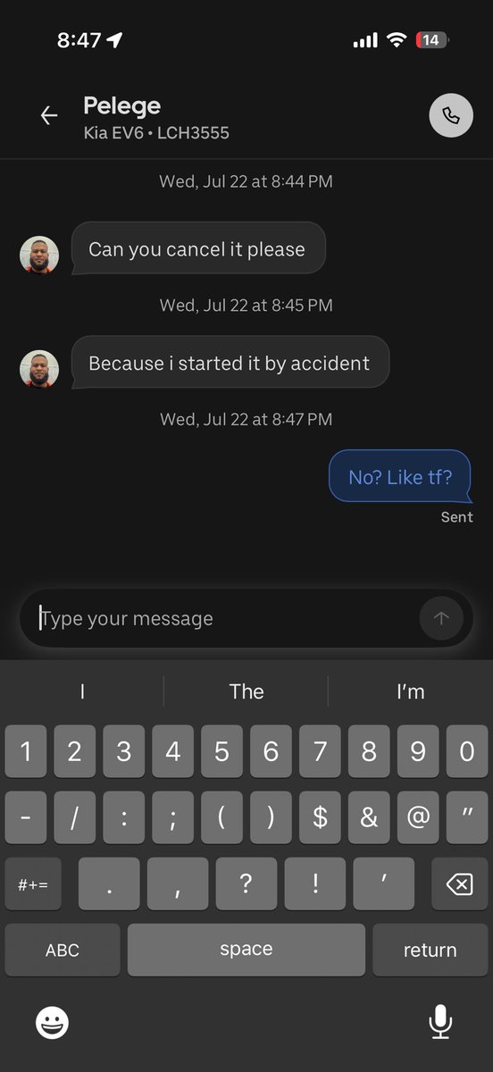 ZakkConnor's tweet photo. Why am I being charged for this.. @Uber https://t.co/A4cvT8cFz4