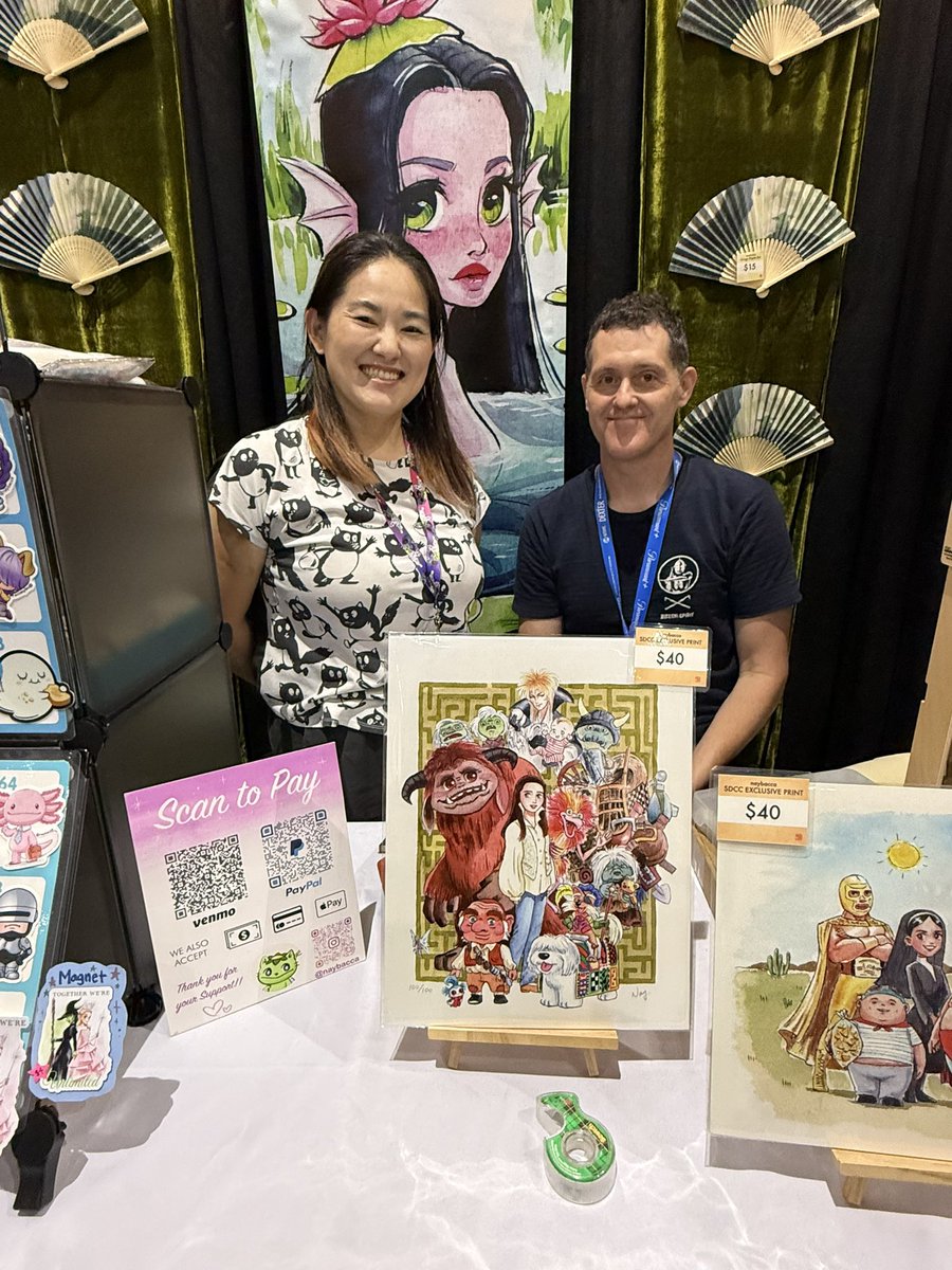 SD_Comic_Con's tweet photo. Stop by @naybacca at 5550 near Artist Alley to shop originals, exclusives, pins, and more https://t.co/F8ipqjLnMP