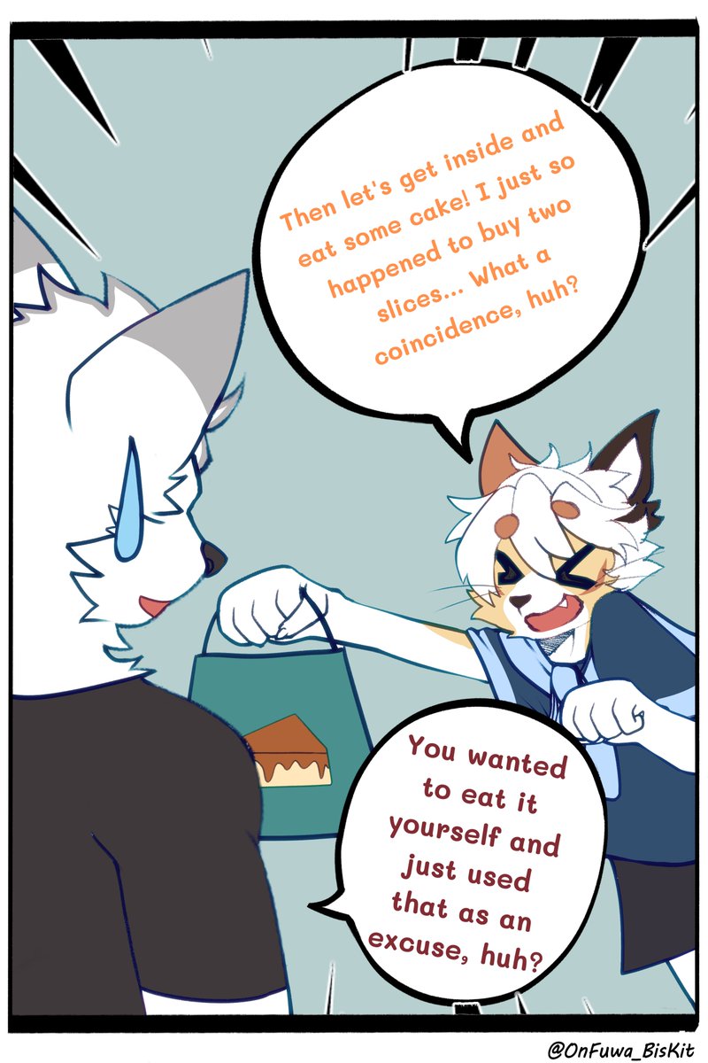 OnFuwa_BisKit's tweet photo. Rain Between us Pt. 4 🐺🍰🐱 https://t.co/6hd3tT6CgY