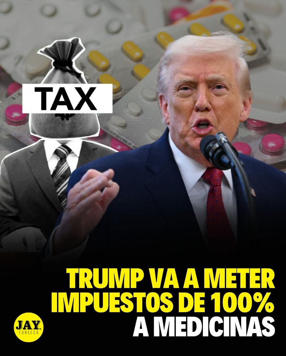 jayfonsecapr's tweet photo. 💊 Donald Trump anunció que impondrá aranceles de 100% a los medicamentos genéricos a partir de agosto de 2028, y la tarifa subiría a 200% un año después.

🏭 La medida busca presionar a las farmacéuticas para que trasladen su producción a Estados Unidos, con penalidades para las que no construyan plantas allá dentro del plazo dado.

🇺🇸 El detalle es que los genéricos son el 90% de las recetas que se despachan en Estados Unidos, según la FDA, y cerca del 70% de esos medicamentos se fabrican fuera del país.

🇵🇷 PR podría sacar ventaja: la isla ya tiene una industria farmacéutica establecida y, al ser territorio estadounidense, la producción local contaría como fabricación en Estados Unidos, lo que la pondría en la mira para atraer esas plantas y los empleos que traen.

✅ Los medicamentos de marca y patentados no se afectan con esta nueva tarifa, y ya varias compañías como Pfizer, AstraZeneca y Novo Nordisk lograron acuerdos con la administración para bajar precios a cambio de alivio en los aranceles.

⚠️ La otra cara de la moneda es clara: si los genéricos se encarecen, el golpe lo sentiría directamente el paciente que depende de medicinas accesibles.

💸 ¿Crees que esta medida termine encareciendo las medicinas que usamos todos los días, o será una oportunidad para traer más farmacéuticas a Puerto Rico?

Fuente: Reuters

#Trump #aranceles #medicamentos #farmaceutica