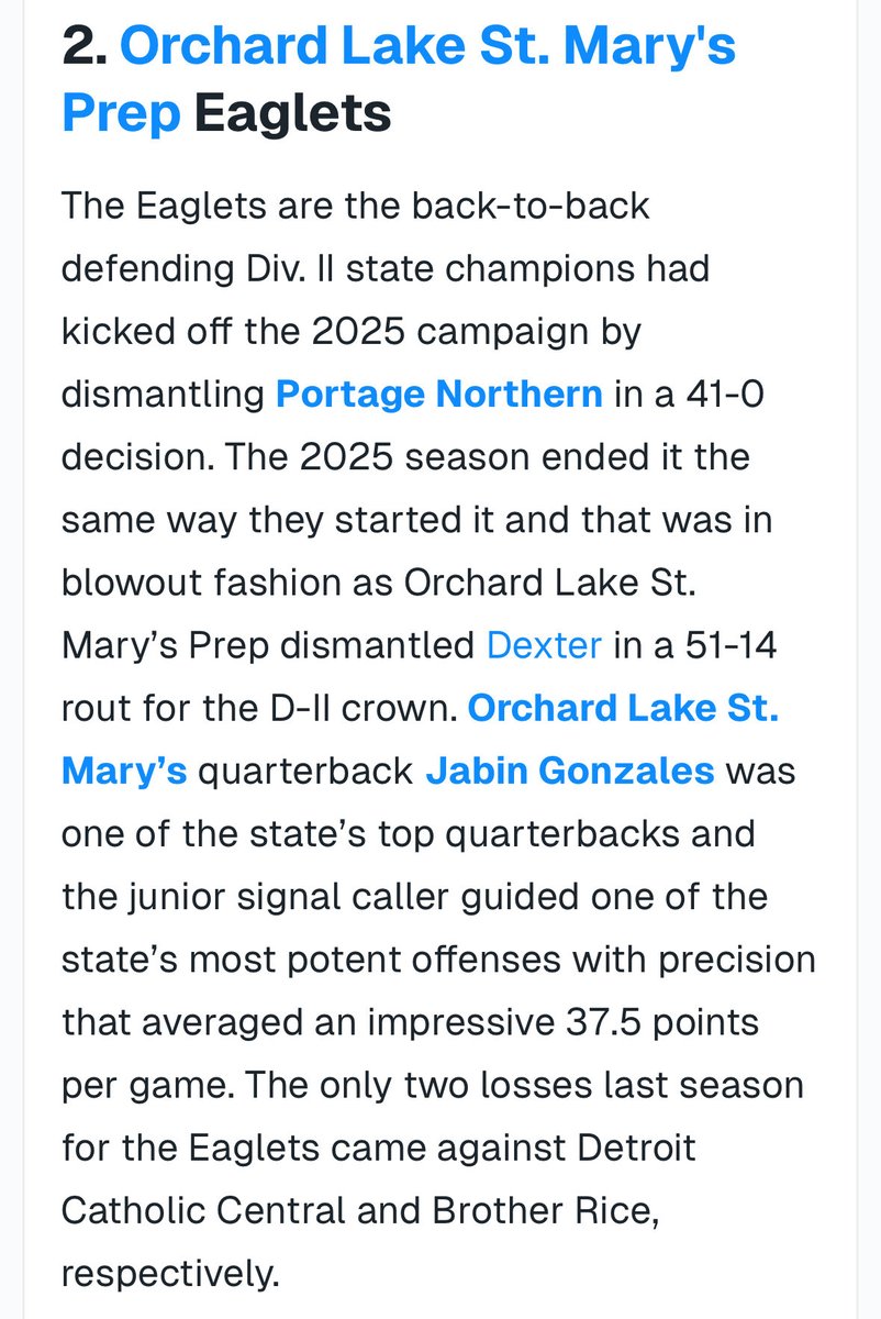 JabinGonzales's tweet photo. @OLSMFootball pre rankings - blessed to be mentioned we have a lot of talent on our team. Can’t wait to hit the field with my guys and work to make history again in our program. #TeamOverMe #Team91 https://t.co/iWSKsvHdpe