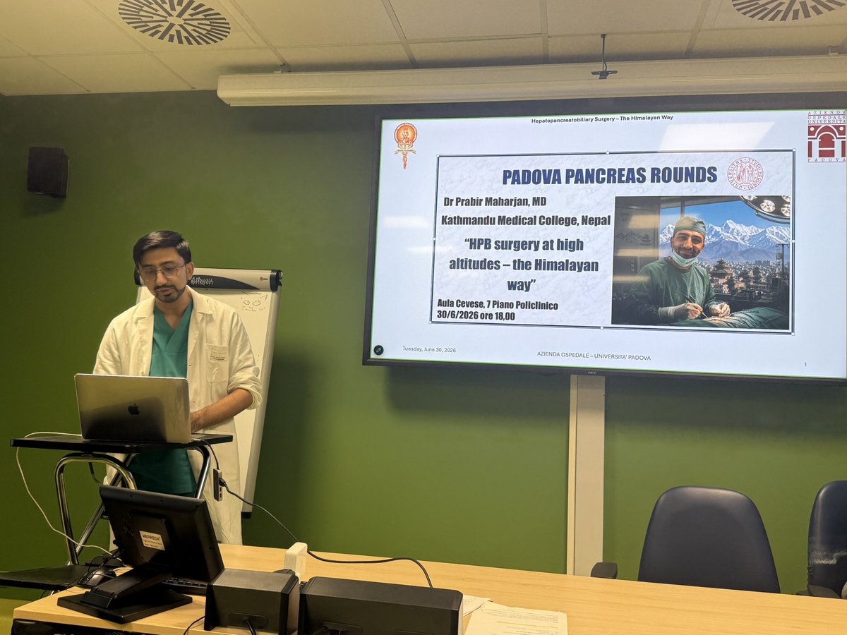 Gio_Marchegiani's tweet photo. 🎓 A real honor to have hosted at @HPDsurgery 🔴🔴 sir @prabir_maharjan🇳🇵 for his HPB fellowship 

🙏 to @EurPancClub for the grant that made this possible and his supervisors @PrabinBikramTh2 @dhireshmaharjan for sending such a great surgeon and a special person ❤️ https://t.co/HeIJ3jLuD4