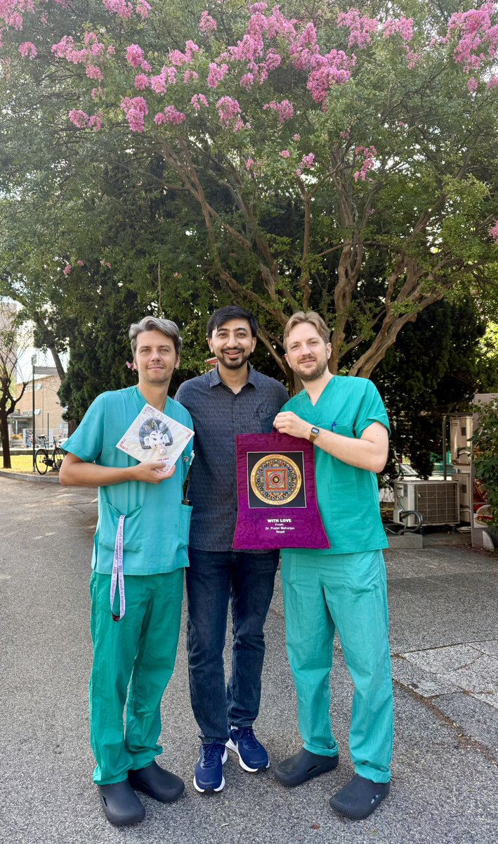 Gio_Marchegiani's tweet photo. 🎓 A real honor to have hosted at @HPDsurgery 🔴🔴 sir @prabir_maharjan🇳🇵 for his HPB fellowship 

🙏 to @EurPancClub for the grant that made this possible and his supervisors @PrabinBikramTh2 @dhireshmaharjan for sending such a great surgeon and a special person ❤️ https://t.co/HeIJ3jLuD4