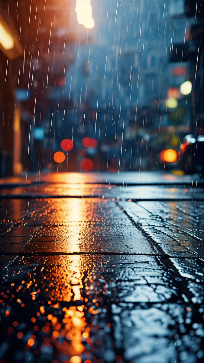 hannahhhicks18's tweet photo. [Rainy evening, the city lights blurring into soft streaks on wet asphalt—some random snaps of ordinary streets that feel so alive right now. ] https://t.co/swcyKY2oFH
