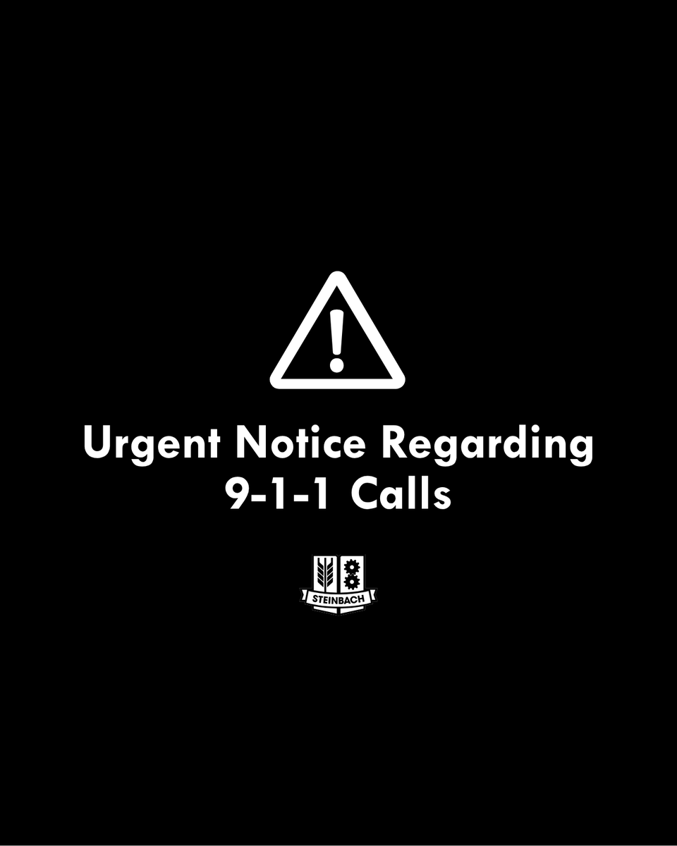 cityofsteinbach's tweet photo. There is province-wide 9-1-1 service disruption in parts of Manitoba. As a result, Steinbach residents may be unable to connect to 9-1-1.

If you require emergency assistance, please try calling 9-1-1 first. https://t.co/zIiqQ0QBlb