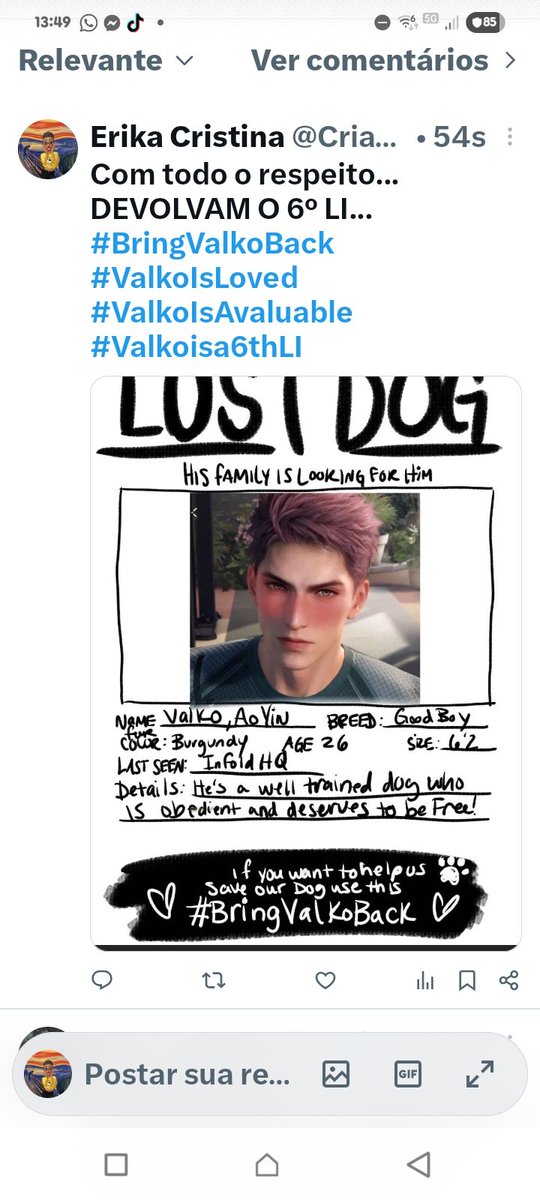 Criatrekos's tweet photo. @loseurgutz #BringValkoBack 
#ValkoIsAvaluable
#ValkoIsLoved
#BelovedValko https://t.co/kJgOXvxv6A