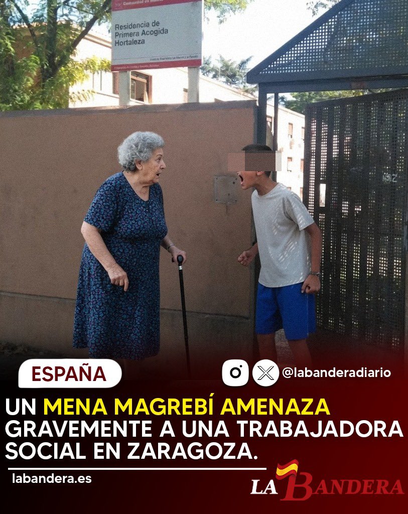 labanderaes's tweet photo. 🔴 Una educadora social de 27 años ha resultado herida y se encuentra de baja tras sufrir una violenta agresión y graves amenazas de muerte por parte de un menor extranjero de 17 años en el centro de menores de Movera, en Zaragoza. 

El vicepresidente del Gobierno de Aragón, Alejandro Nolasco, ha exigido la intervención de la Fiscalía y ha reclamado que se agilicen las pruebas de edad, denunciando la situación de indefensión y el acoso continuado que sufre el personal de estos centros.