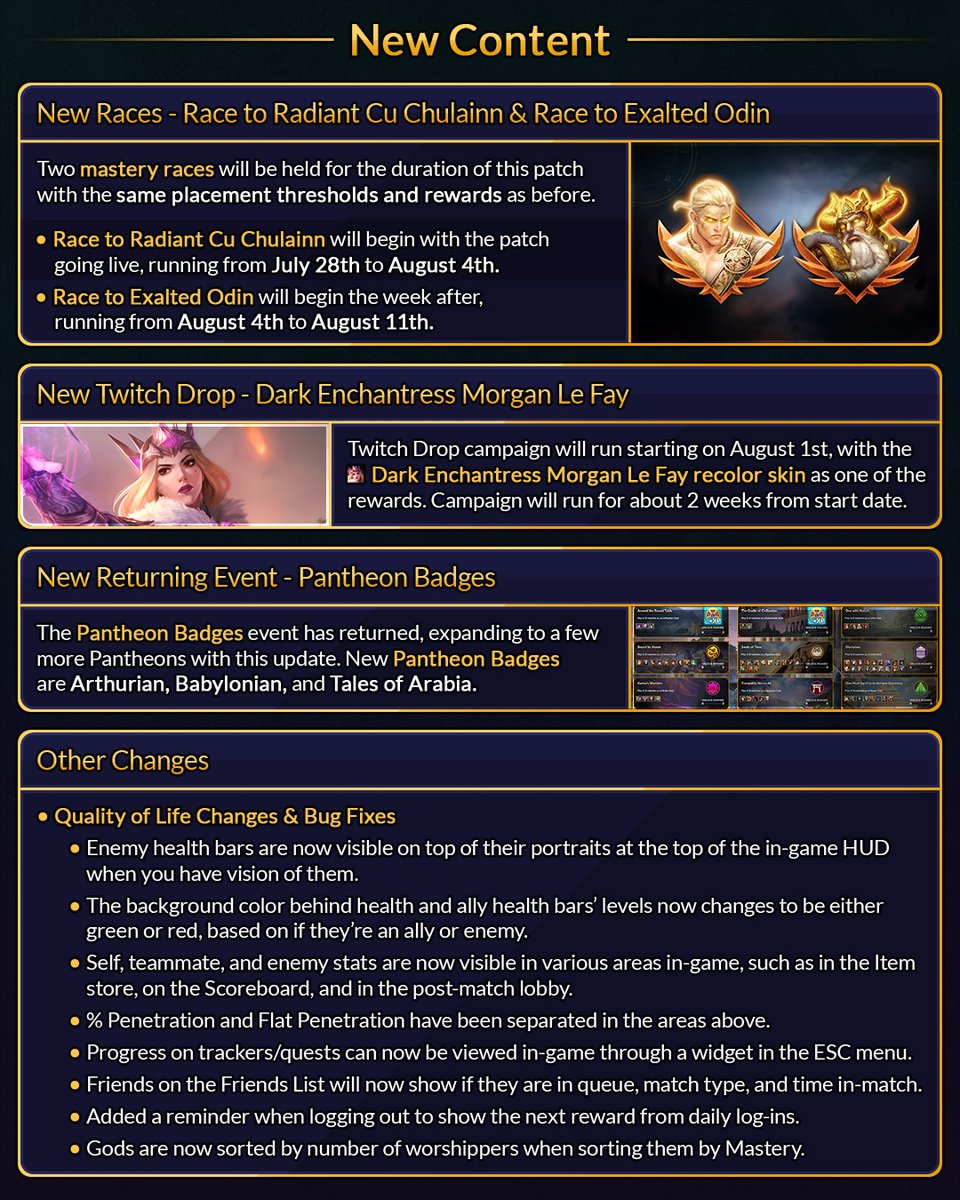 BluesUltra's tweet photo. The Hound of Ulster heralds the launch of OB40 in next week's SMITE 2 update!

Cu Chulainn releases along with 3 new Hunter items and a standalone summer event, as previewed in today's Titan Talk. https://t.co/cjmf0PrUQq