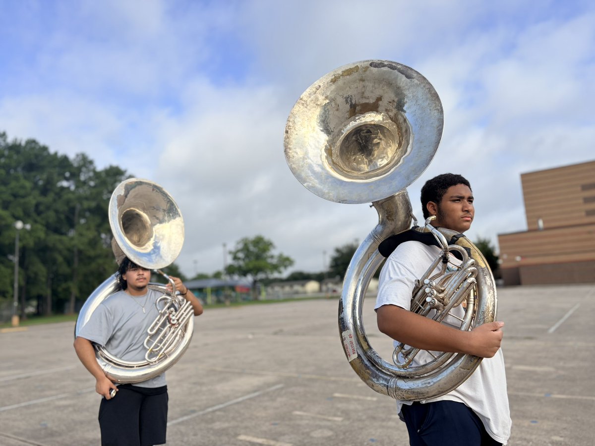 SpringISD_PVA's tweet photo. So excited as our Band Leadership Camp kicked off this week! Here’s to a successful new school year for our PVA musicians 🎶🖤 https://t.co/9V4tXHDSbj