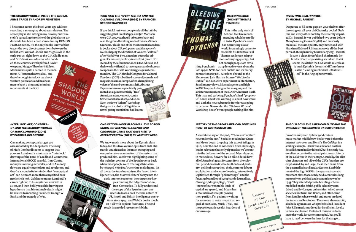 subliminaljihad's tweet photo. SJ’s noided book recs in the Summer 2026 issue of @tankmagazine https://t.co/g30tUZQnvI