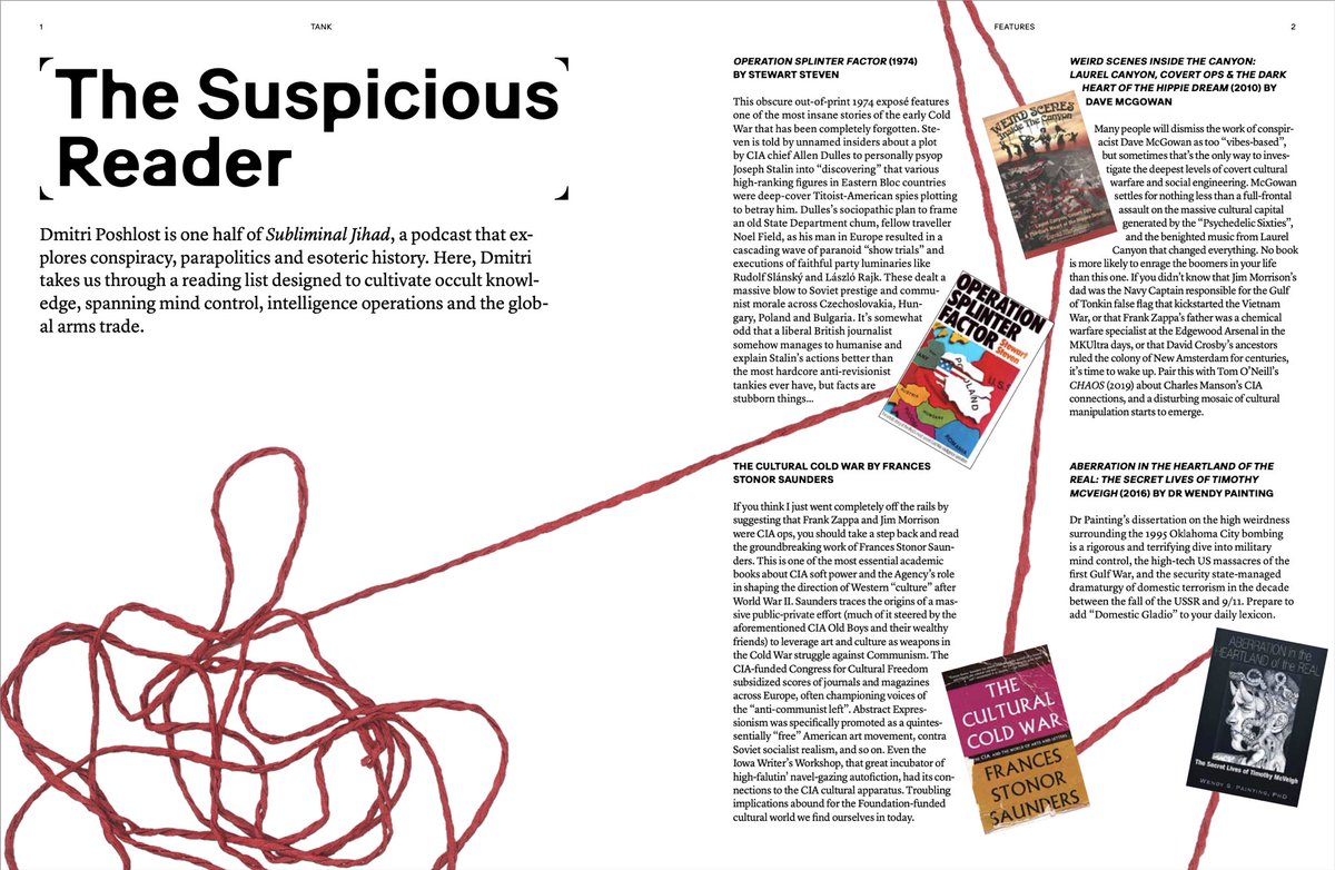subliminaljihad's tweet photo. SJ’s noided book recs in the Summer 2026 issue of @tankmagazine https://t.co/g30tUZQnvI