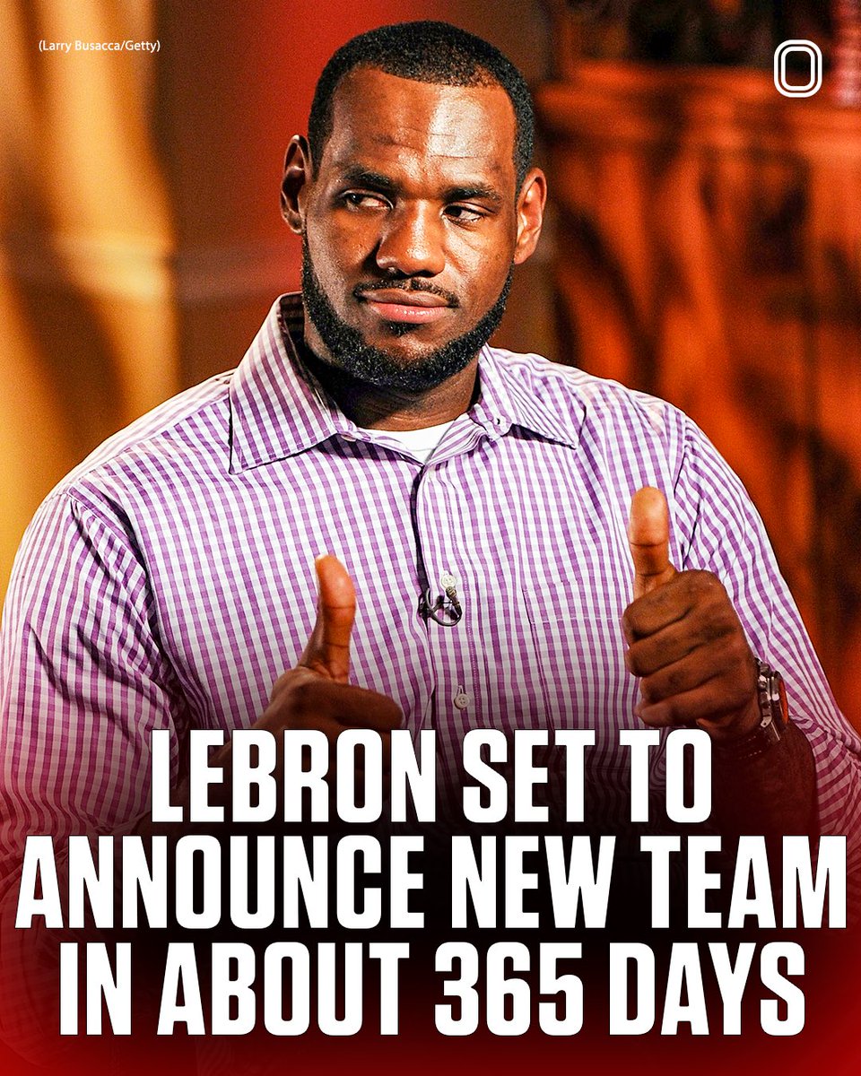 overtime's tweet photo. LeBron is set to announce his new team in around 365 days. 

(per my phone) https://t.co/S4R7sh1zL8