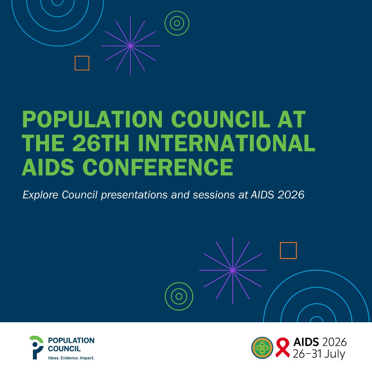 Pop_Council's tweet photo. Join us in Rio de Janeiro, Brazil for the 26th International AIDS Conference.   

Check out our events page to stay up to date on the latest at #AIDS2026: https://t.co/5nkOwmjVFN https://t.co/atn1j0s5vI