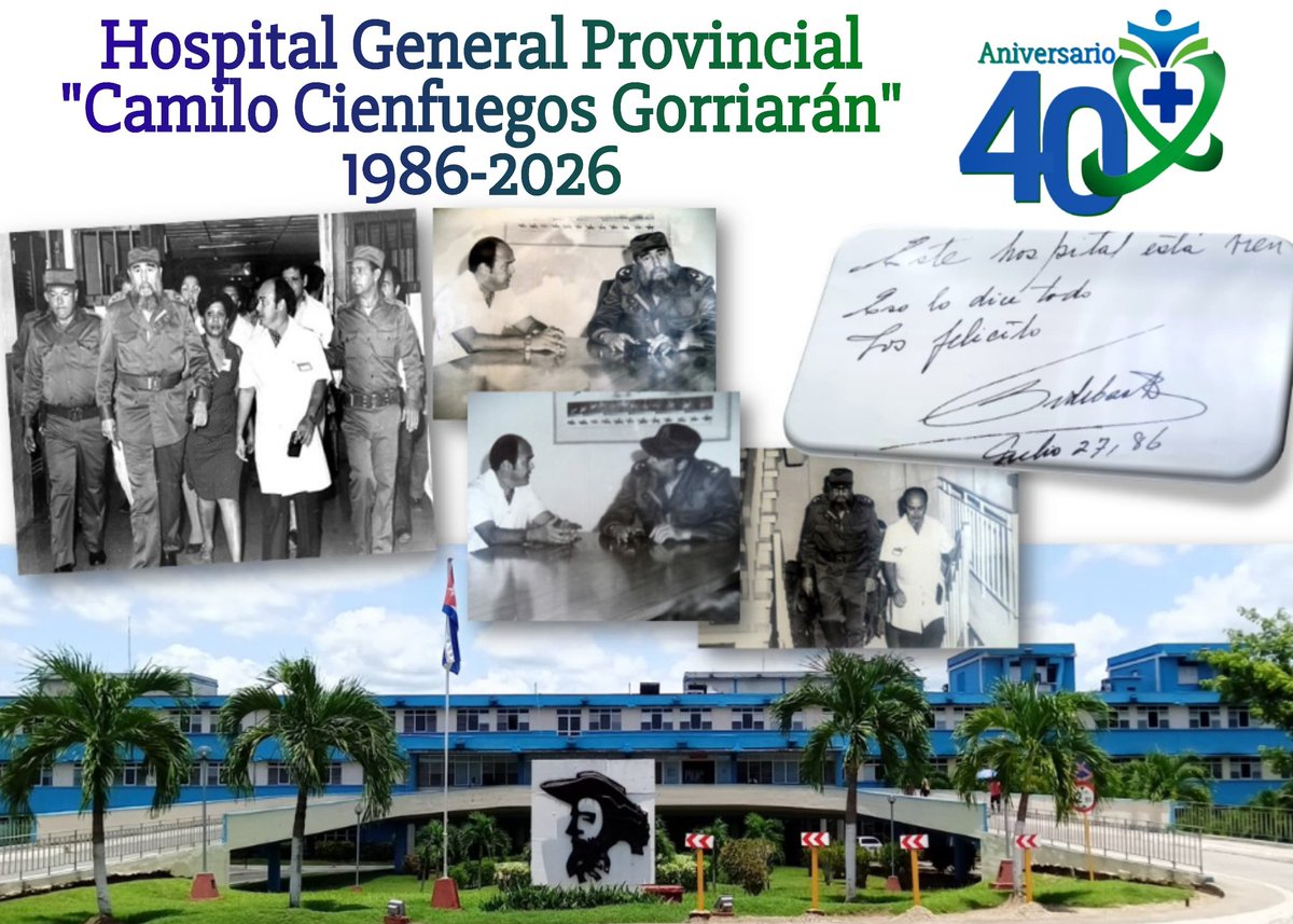 Miraisy71's tweet photo. Trabajo productivo en áreas  exteriores del Hospital General Provincial Universitario Camilo Cienfuegos con todo embellecido  y celebrar con júbilo el  40 Aniversario de su fundación el 27 de Julio por nuestro Comandante en Jefe Fidel Castro Ruz https://t.co/dVRvLUEV4a