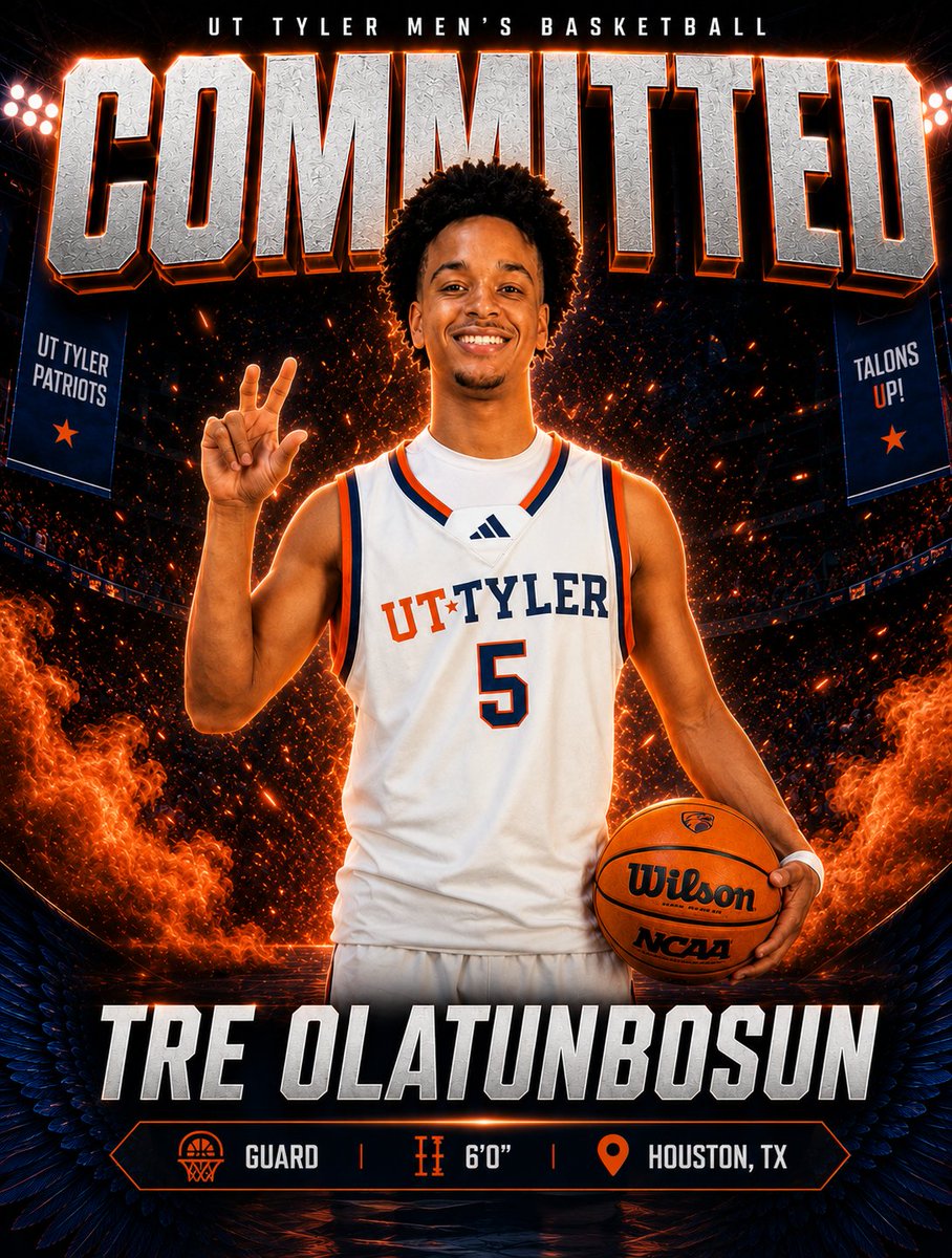 uttylermbb's tweet photo. 🚨 COMMITTED 🚨
The future is bright in Tyler! 🦅
Please join us in welcoming Tre Olatunbosun to the Patriot Family! @TreCertified3 https://t.co/9ZdatRANxJ