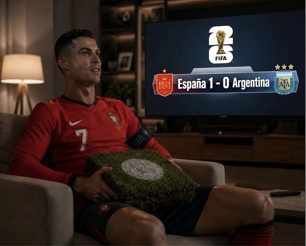 AndreiDubois's tweet photo. Cristiano Ronaldo es la prueba viviente de cómo una gigantesca maquinaria mediática y el amparo del Real Madrid lograron inflar a un futbolista para sostener la falacia de una rivalidad que jamás existió en el terreno de juego. Sin el blindaje del aparato propagandístico de la capital española, empeñado en fabricarle un pedestal a medida para vender una narrativa pareja, nadie en su sano juicio habría osado comparar a un ejecutor totalmente dependiente del sistema con la genialidad pura de Leo Messi. Su carrera se reduce a una campaña de imagen impecablemente empaquetada que logró camuflar sus severas limitaciones creativas, vendiendo números inflados y premios individuales para tapar la abismal distancia futbolística que siempre lo separó de la verdadera cúspide de este deporte.
