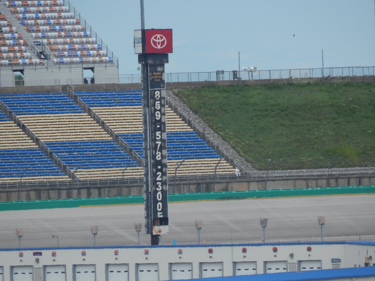 AlexGray83's tweet photo. I can also confirm Colonel Sanders is still sitting there in turn 4 of Kentucky Speedway. The Colonel is guarding the place, lol. https://t.co/Uc3gHOUb8c