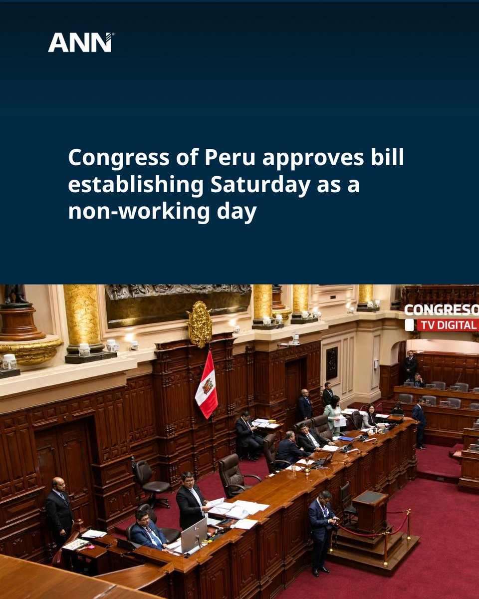 adventistnews's tweet photo. Peru's Congress gave final approval to a bill recognizing Saturday as a compensatory non-working day for those observing it for religious reasons. #ANN #Adventistnews @iasdsudamerica 

Read more about this below. 
https://t.co/p2ZmqhsjHh https://t.co/jdr7sq1fAz