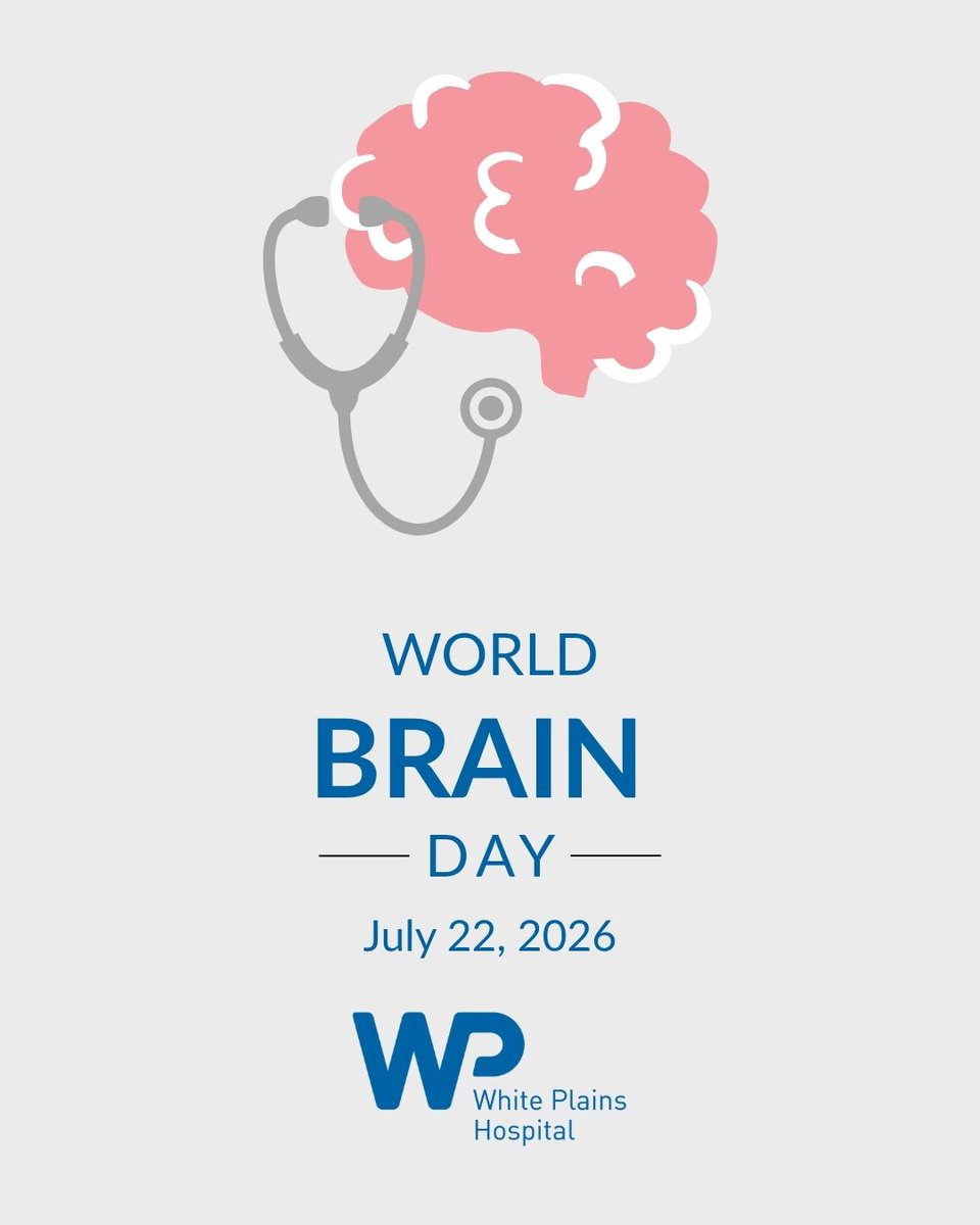 WPHospital's tweet photo. Your brain powers everything you do. This #WorldBrainDay, prioritize your brain health by learning the signs of neurological disorders and when to seek care. White Plains Hospital offers comprehensive Neurosciences care. Call 914-849-MyMD (6963). https://t.co/XajTEgHDv0