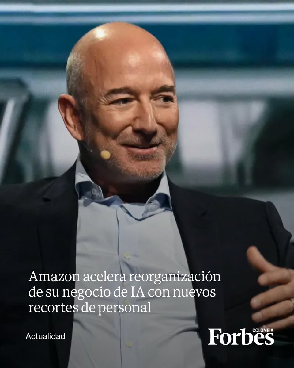 forbescolombia's tweet photo. Amazon recortó puestos de trabajo en su grupo de inteligencia artificial general, marcando la más reciente de varias reducciones menores en la empresa desde una mucho más grande en enero. ➡️ https://t.co/VydydpVPxP https://t.co/aILGBTmDoH