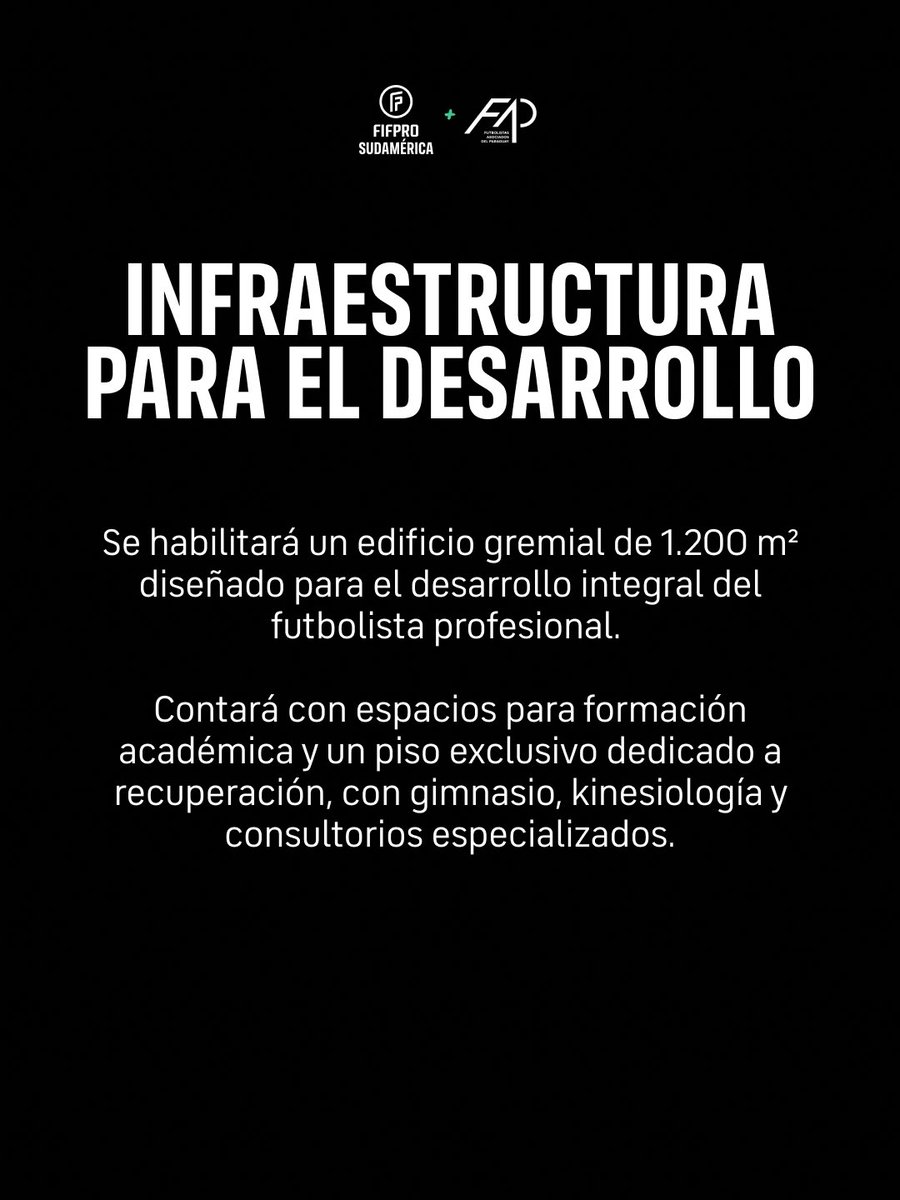 FIFProAmerica's tweet photo. Hito institucional en Paraguay 🇵🇾

Futbolistas Asociados del Paraguay presenta su nueva sede en Asunción.  Un edificio enfocado en la recuperación y formación del futbolista, que además albergará las oficinas regionales de FIFPRO Sudamérica.

https://t.co/dhHm6rnsGp

@FIFPRO @CONMEBOL