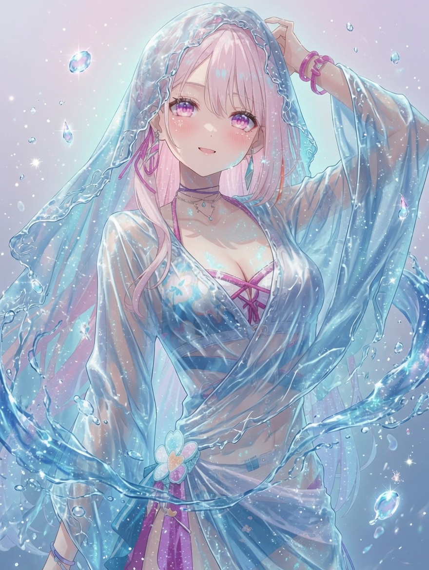 isoupunk's tweet photo. ｢水のベール触ってみてもいいわよ♥️｣

今日から4連休って幸せ🍀 https://t.co/TRmeeElbl7
