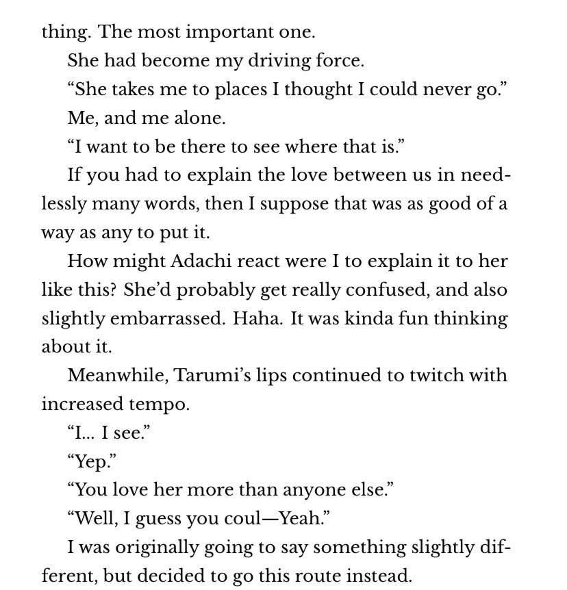 yuriconsumer123's tweet photo. Manga adaptation was so amazing but I just wanted to show what shimamuras answer to tarumis question is in the novels because I think it’s soo so beautiful https://t.co/swbDWcKsE7