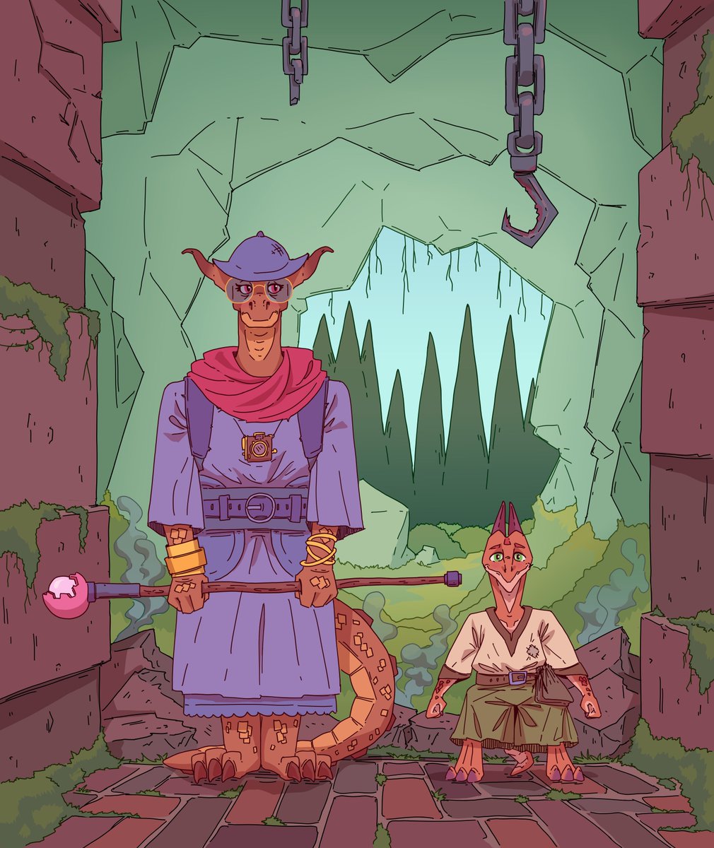 Larucon's tweet photo. been playing call to adventure with friends and here is my character(on the left) https://t.co/V6ApSD0ktb